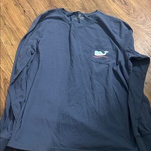 Vineyard Vines Men's Navy Long Sleeve Tee